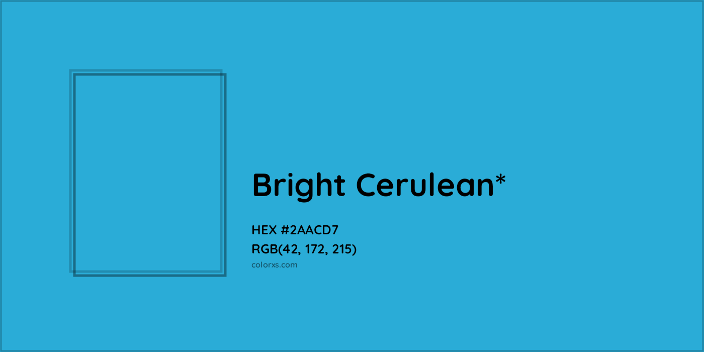 HEX #2AACD7 Color Name, Color Code, Palettes, Similar Paints, Images