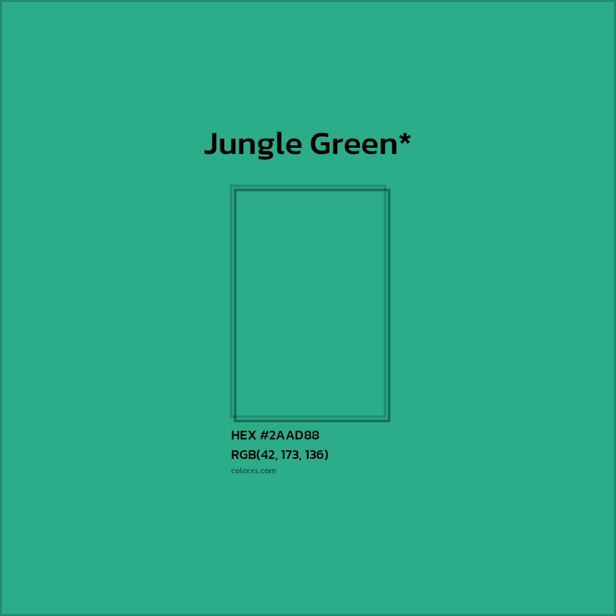 HEX #2AAD88 Color Name, Color Code, Palettes, Similar Paints, Images
