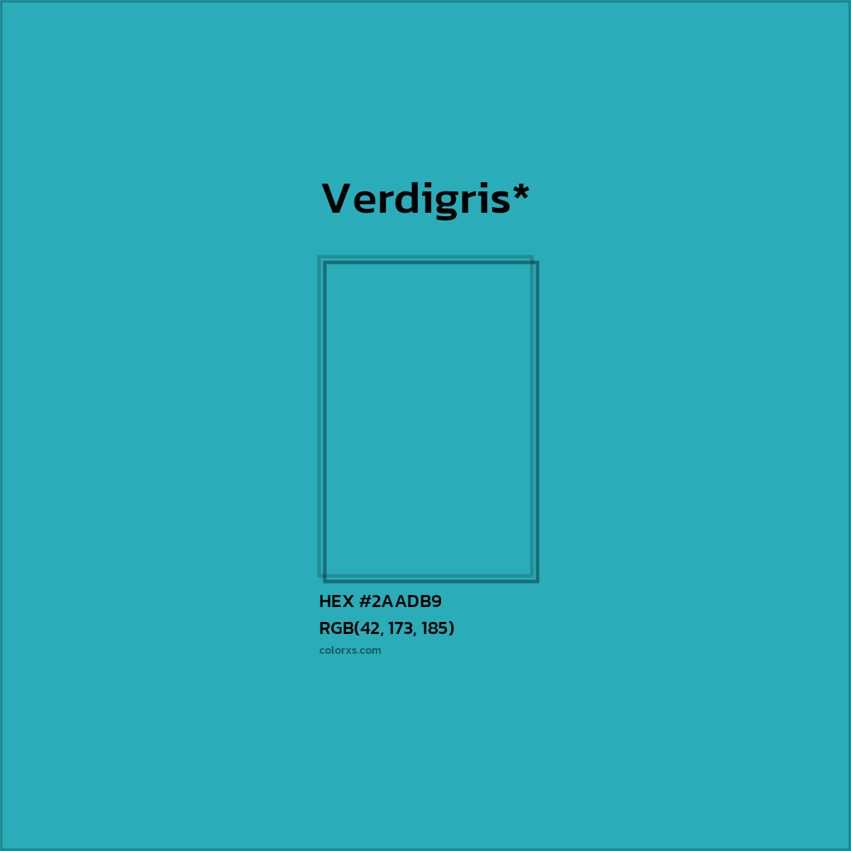HEX #2AADB9 Color Name, Color Code, Palettes, Similar Paints, Images