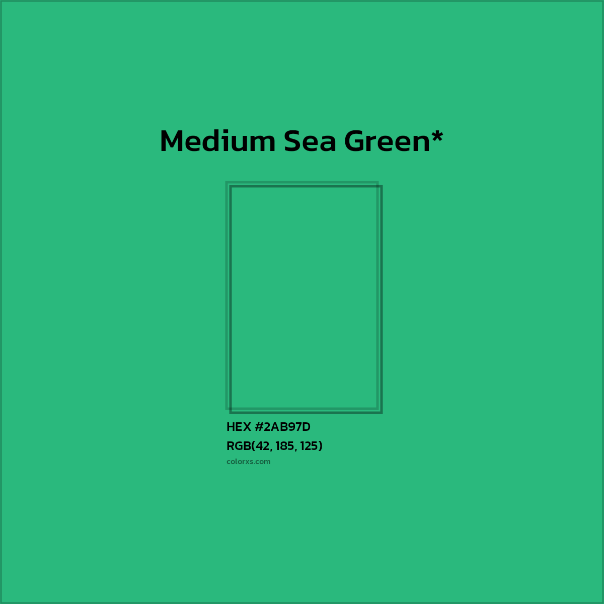 HEX #2AB97D Color Name, Color Code, Palettes, Similar Paints, Images