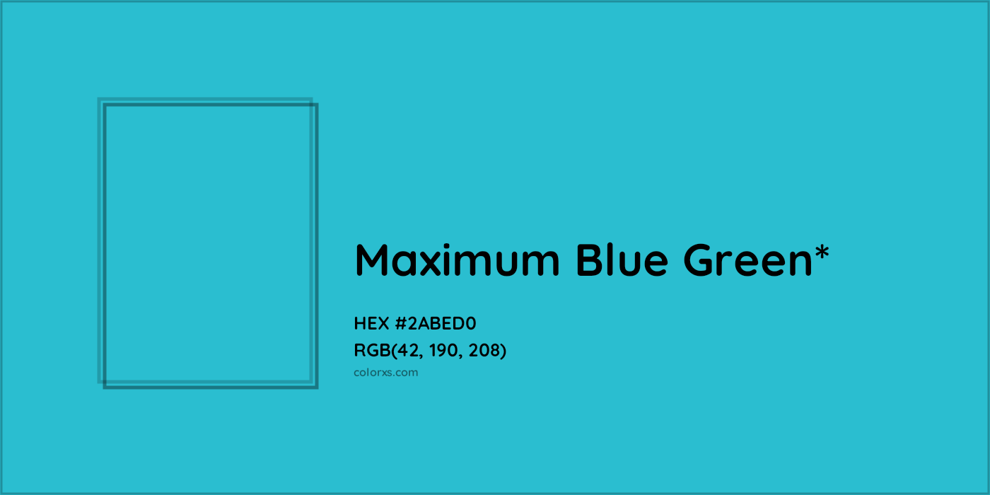 HEX #2ABED0 Color Name, Color Code, Palettes, Similar Paints, Images