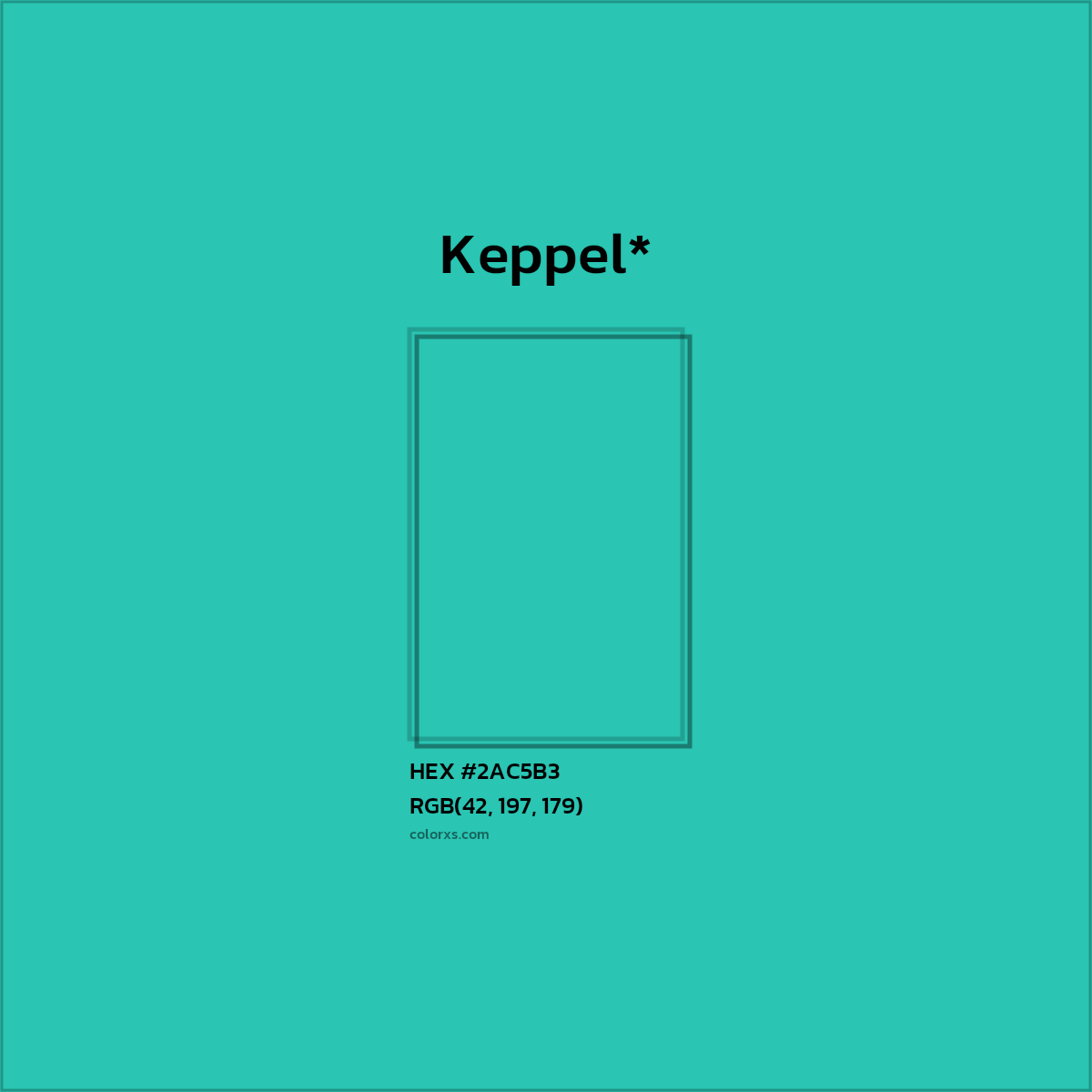 HEX #2AC5B3 Color Name, Color Code, Palettes, Similar Paints, Images