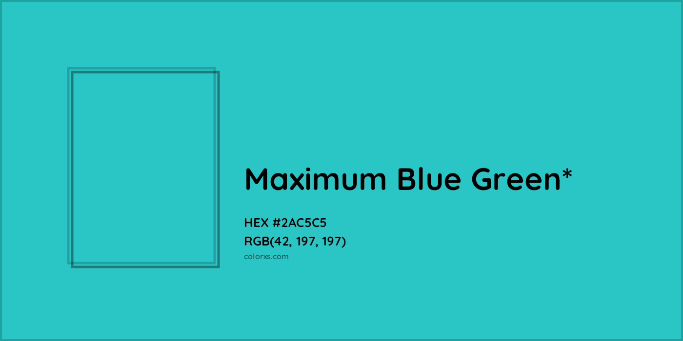 HEX #2AC5C5 Color Name, Color Code, Palettes, Similar Paints, Images