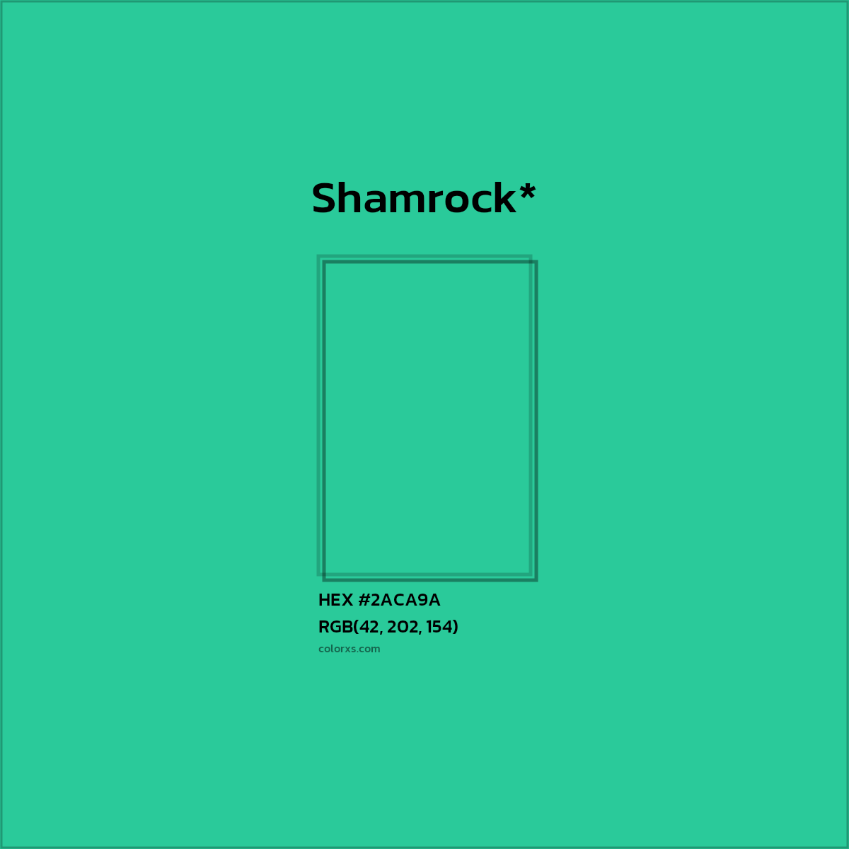 HEX #2ACA9A Color Name, Color Code, Palettes, Similar Paints, Images
