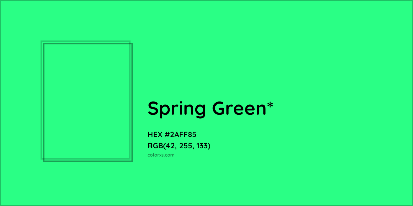 HEX #2AFF85 Color Name, Color Code, Palettes, Similar Paints, Images