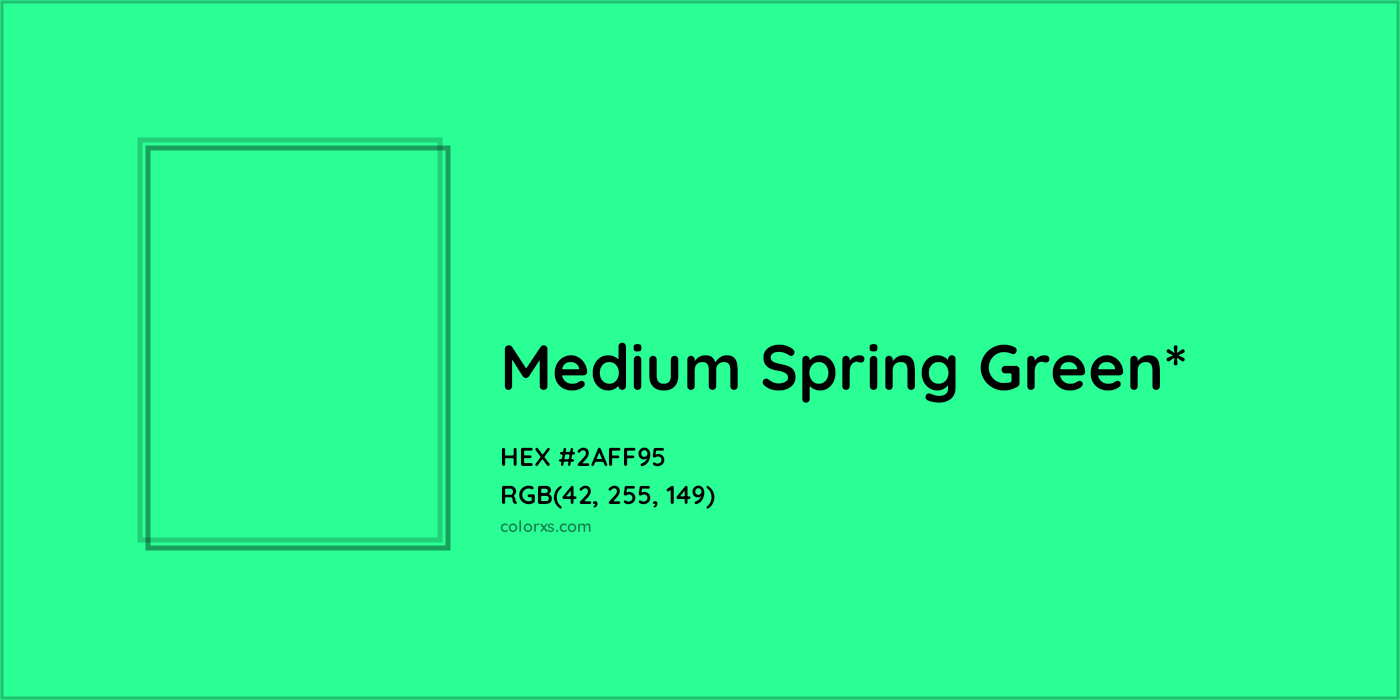 HEX #2AFF95 Color Name, Color Code, Palettes, Similar Paints, Images