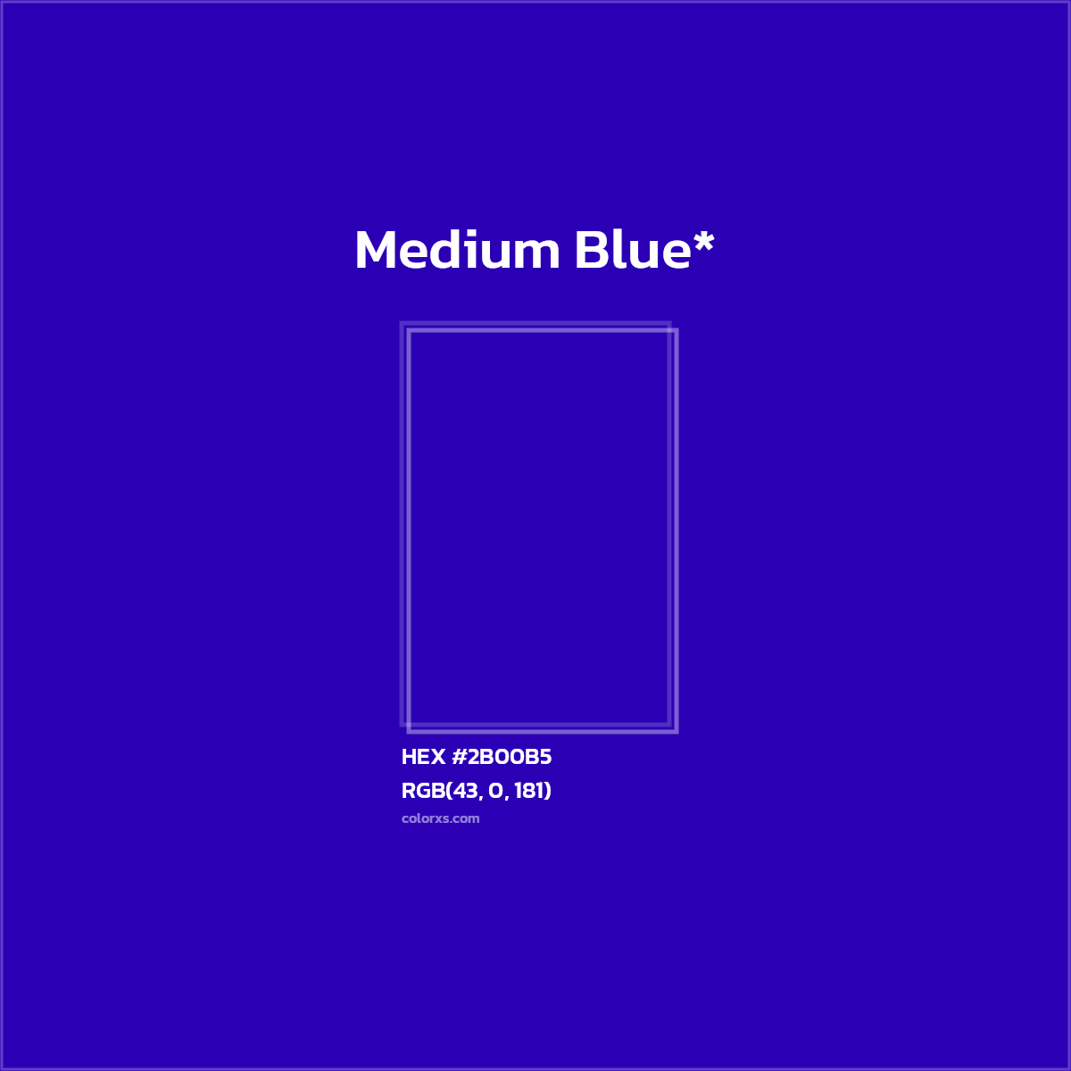 HEX #2B00B5 Color Name, Color Code, Palettes, Similar Paints, Images