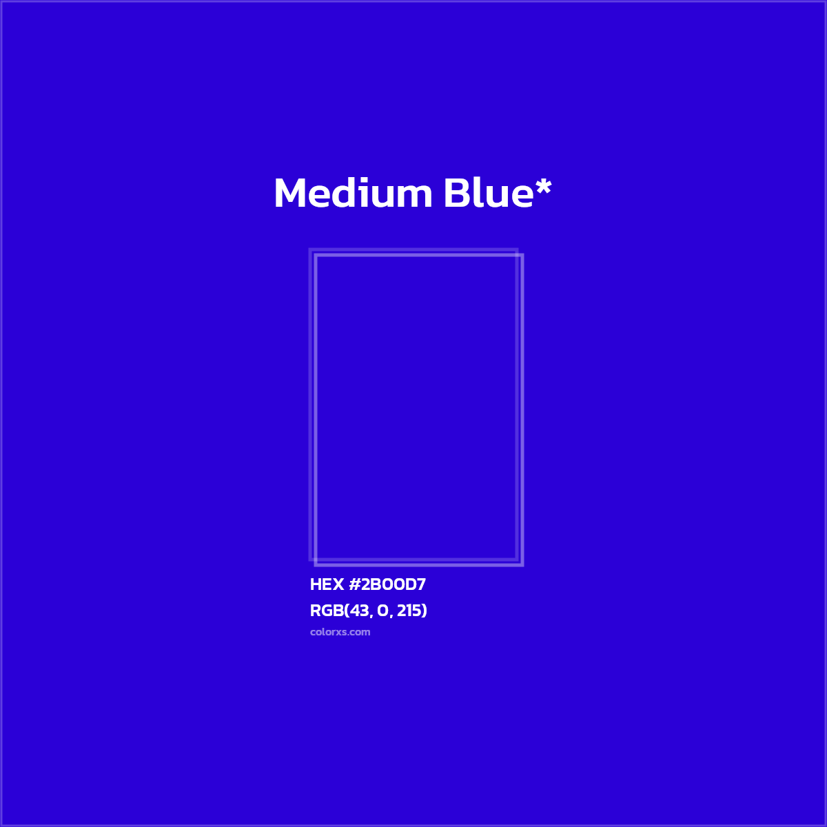 HEX #2B00D7 Color Name, Color Code, Palettes, Similar Paints, Images