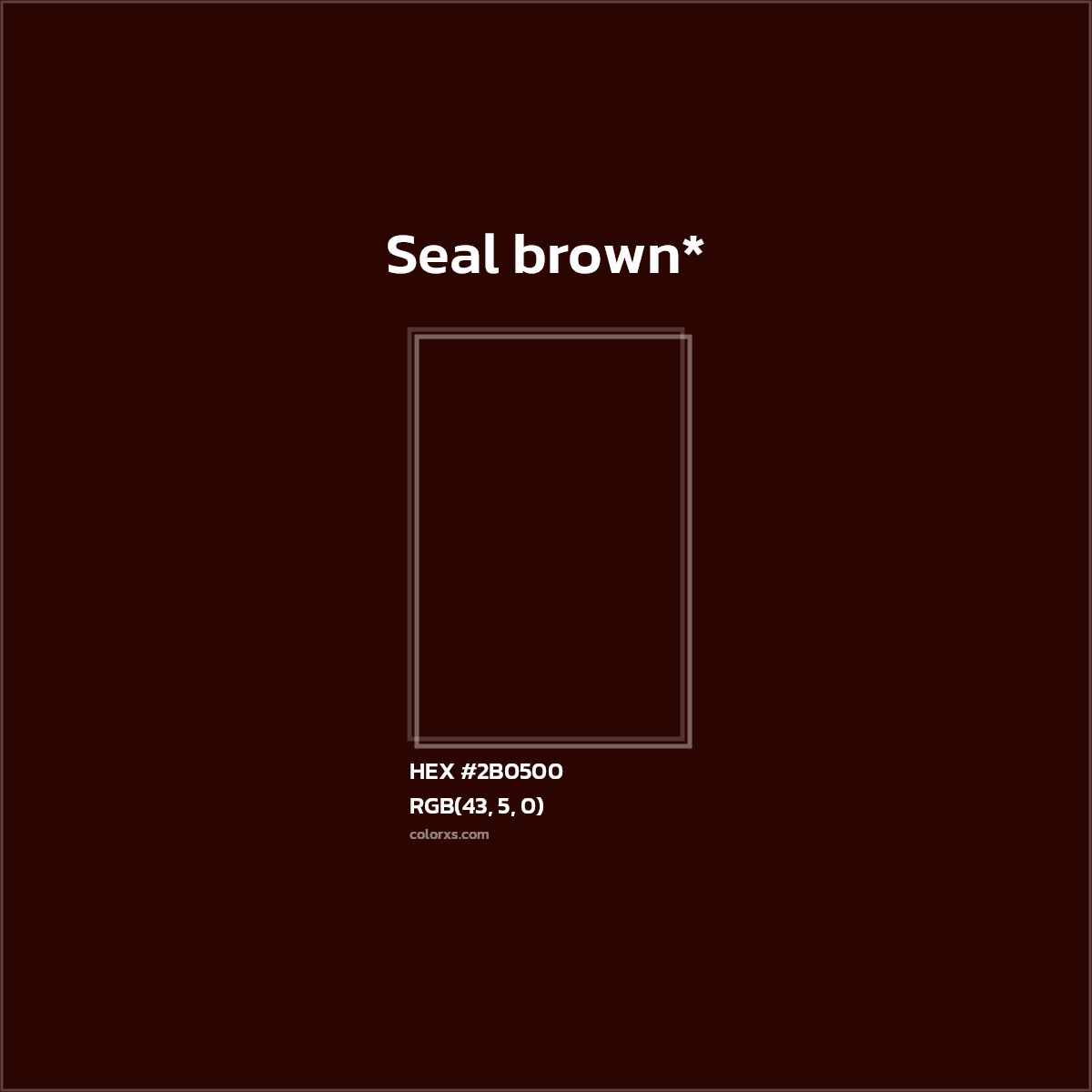 HEX #2B0500 Color Name, Color Code, Palettes, Similar Paints, Images