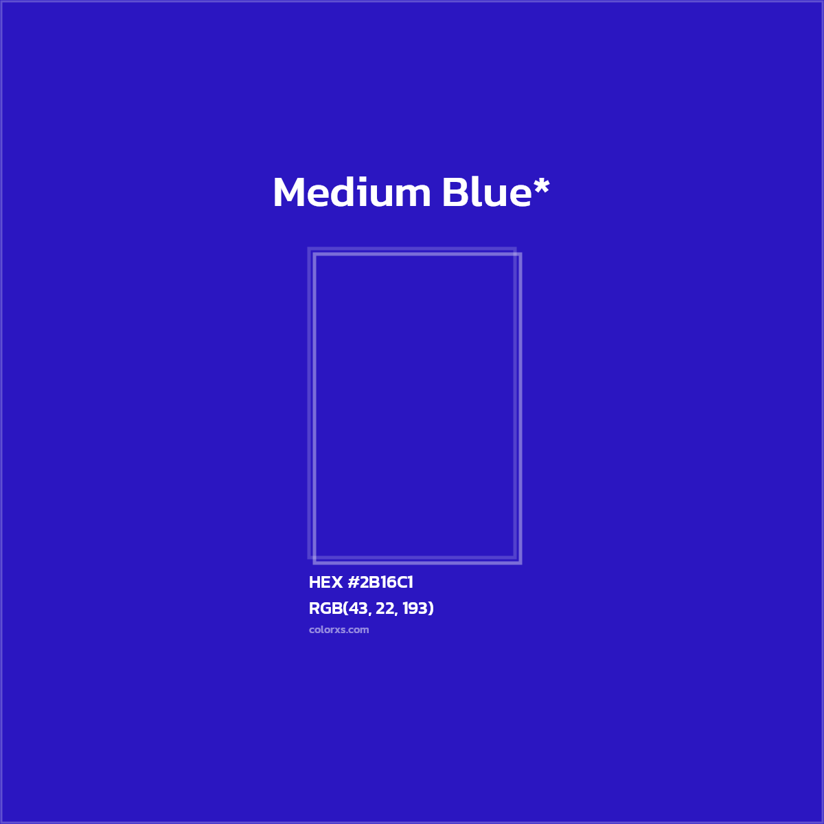 HEX #2B16C1 Color Name, Color Code, Palettes, Similar Paints, Images