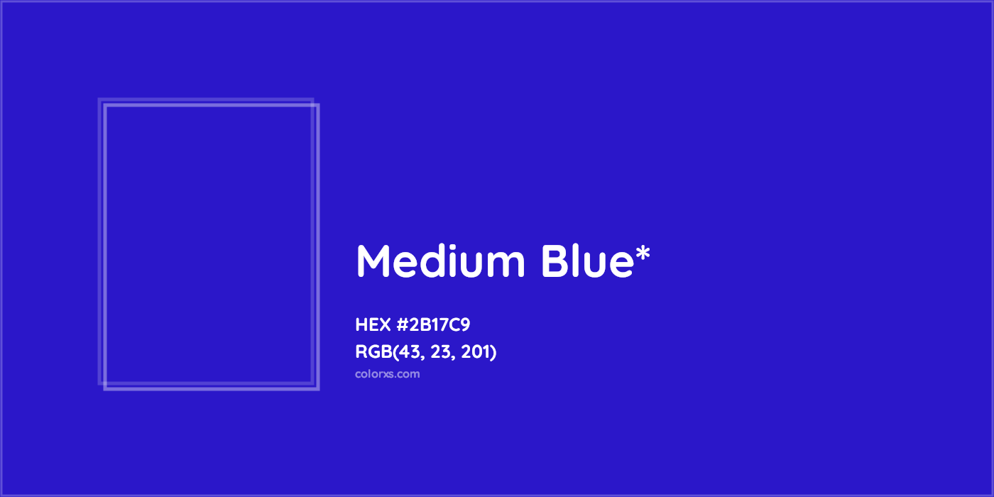 HEX #2B17C9 Color Name, Color Code, Palettes, Similar Paints, Images