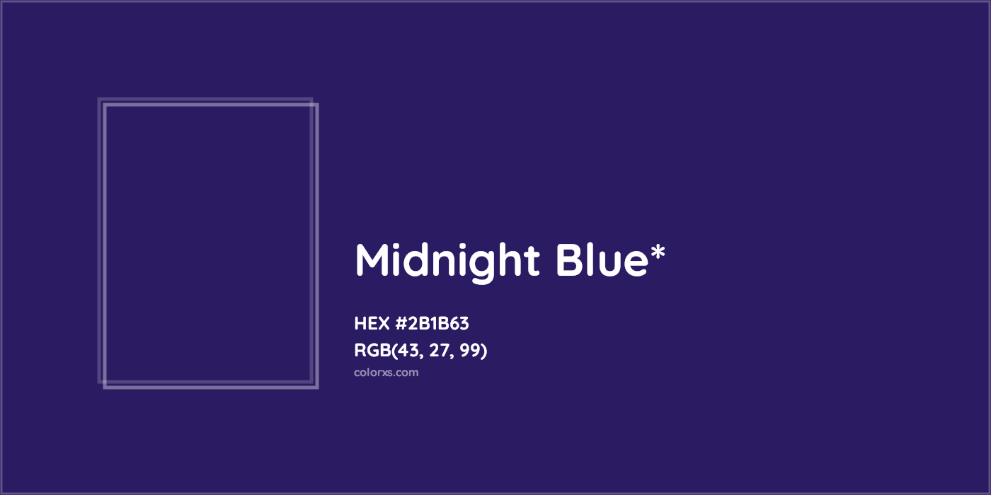 HEX #2B1B63 Color Name, Color Code, Palettes, Similar Paints, Images
