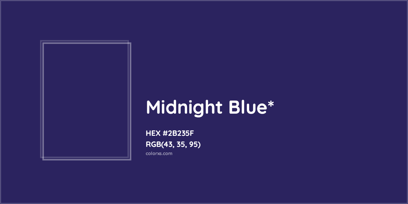 HEX #2B235F Color Name, Color Code, Palettes, Similar Paints, Images