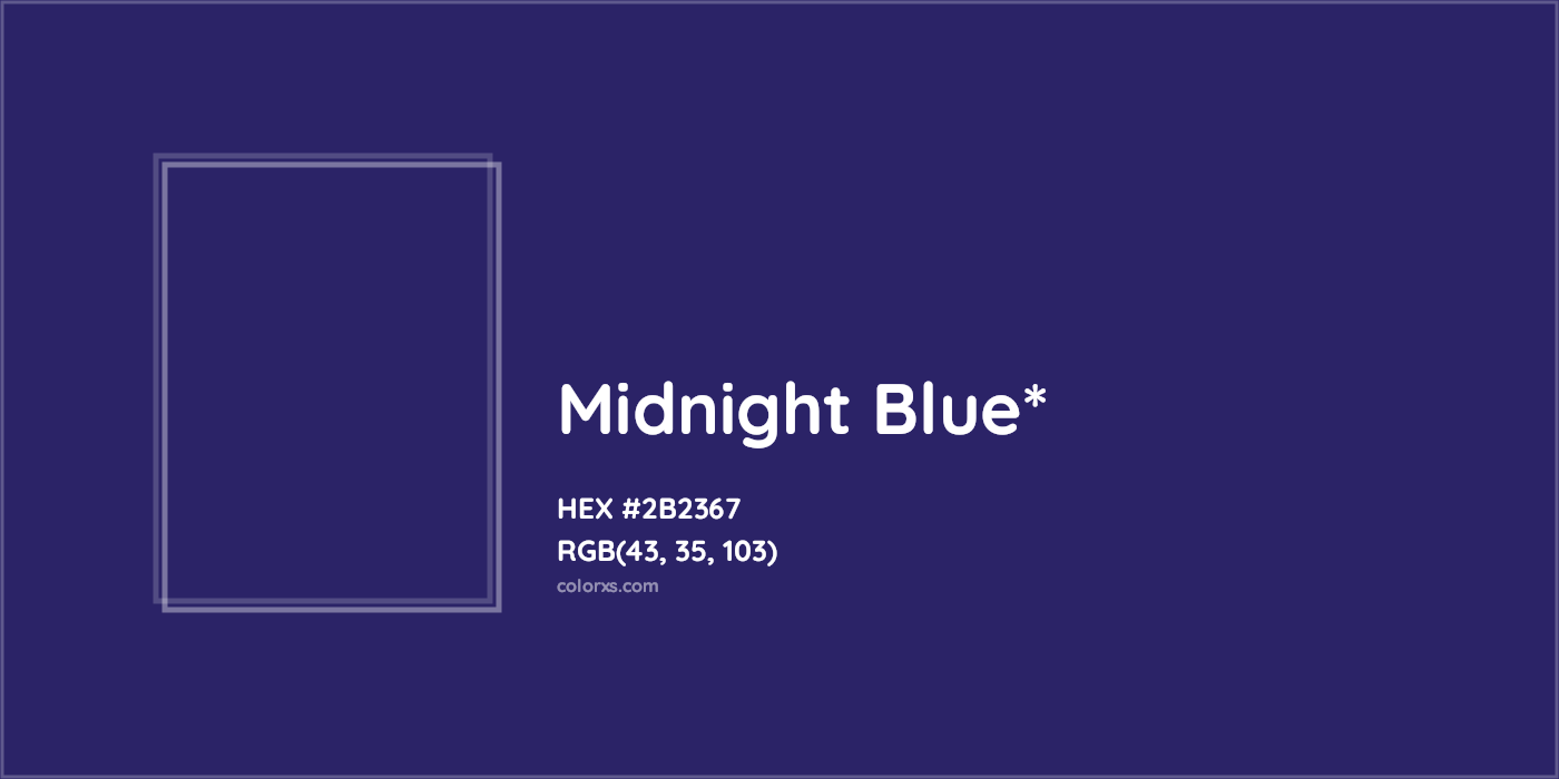 HEX #2B2367 Color Name, Color Code, Palettes, Similar Paints, Images