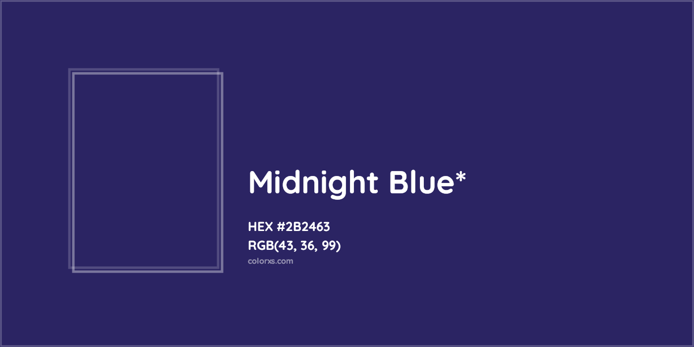 HEX #2B2463 Color Name, Color Code, Palettes, Similar Paints, Images