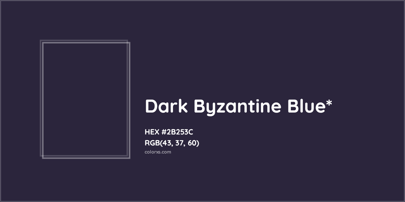HEX #2B253C Color Name, Color Code, Palettes, Similar Paints, Images