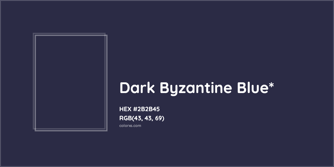 HEX #2B2B45 Color Name, Color Code, Palettes, Similar Paints, Images