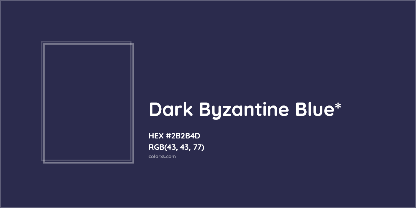 HEX #2B2B4D Color Name, Color Code, Palettes, Similar Paints, Images