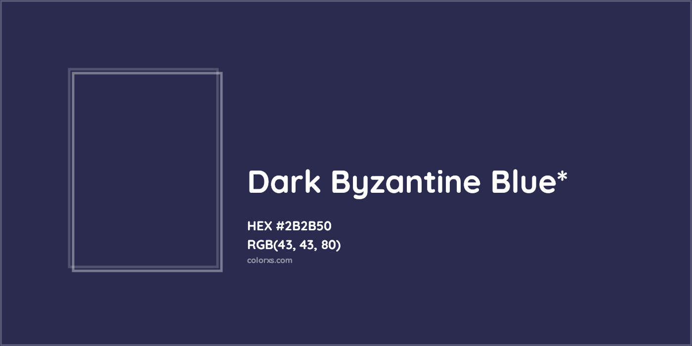 HEX #2B2B50 Color Name, Color Code, Palettes, Similar Paints, Images