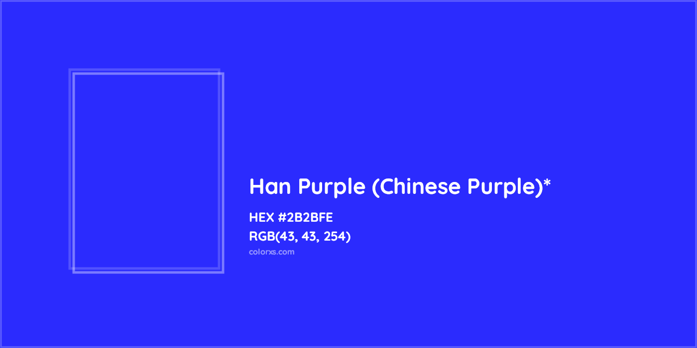 HEX #2B2BFE Color Name, Color Code, Palettes, Similar Paints, Images