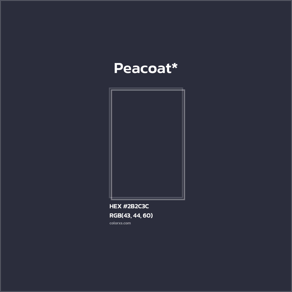HEX #2B2C3C Color Name, Color Code, Palettes, Similar Paints, Images