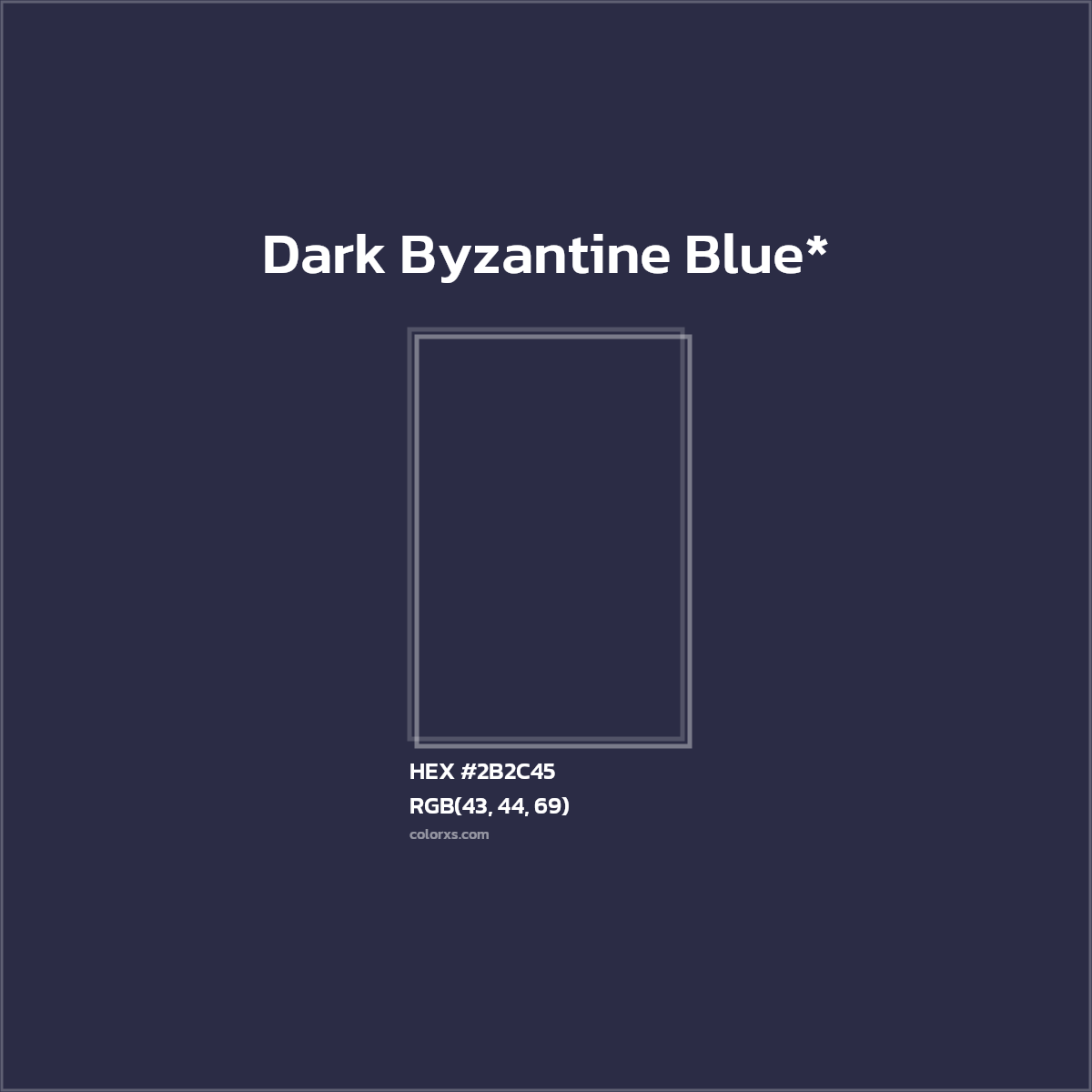 HEX #2B2C45 Color Name, Color Code, Palettes, Similar Paints, Images