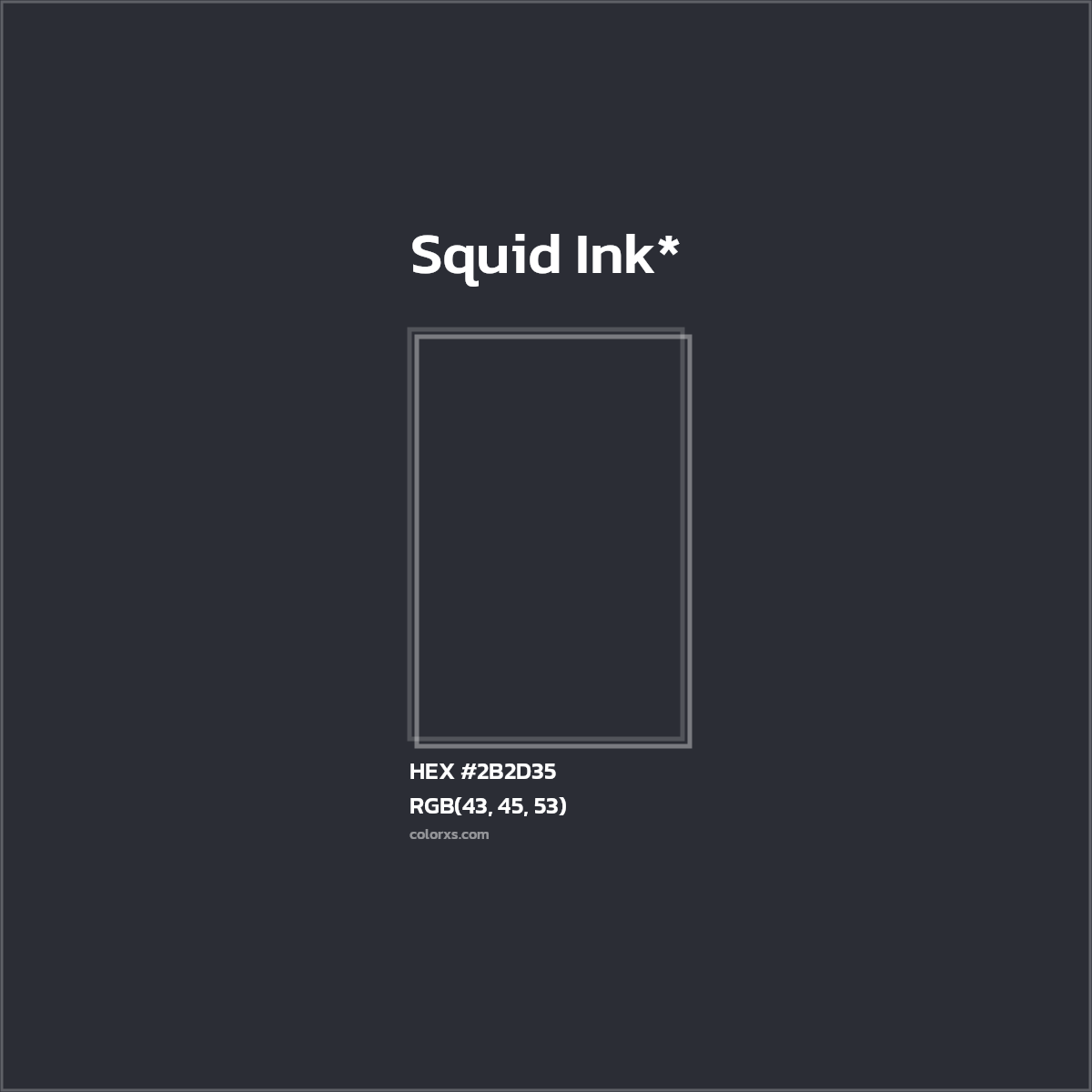 HEX #2B2D35 Color Name, Color Code, Palettes, Similar Paints, Images