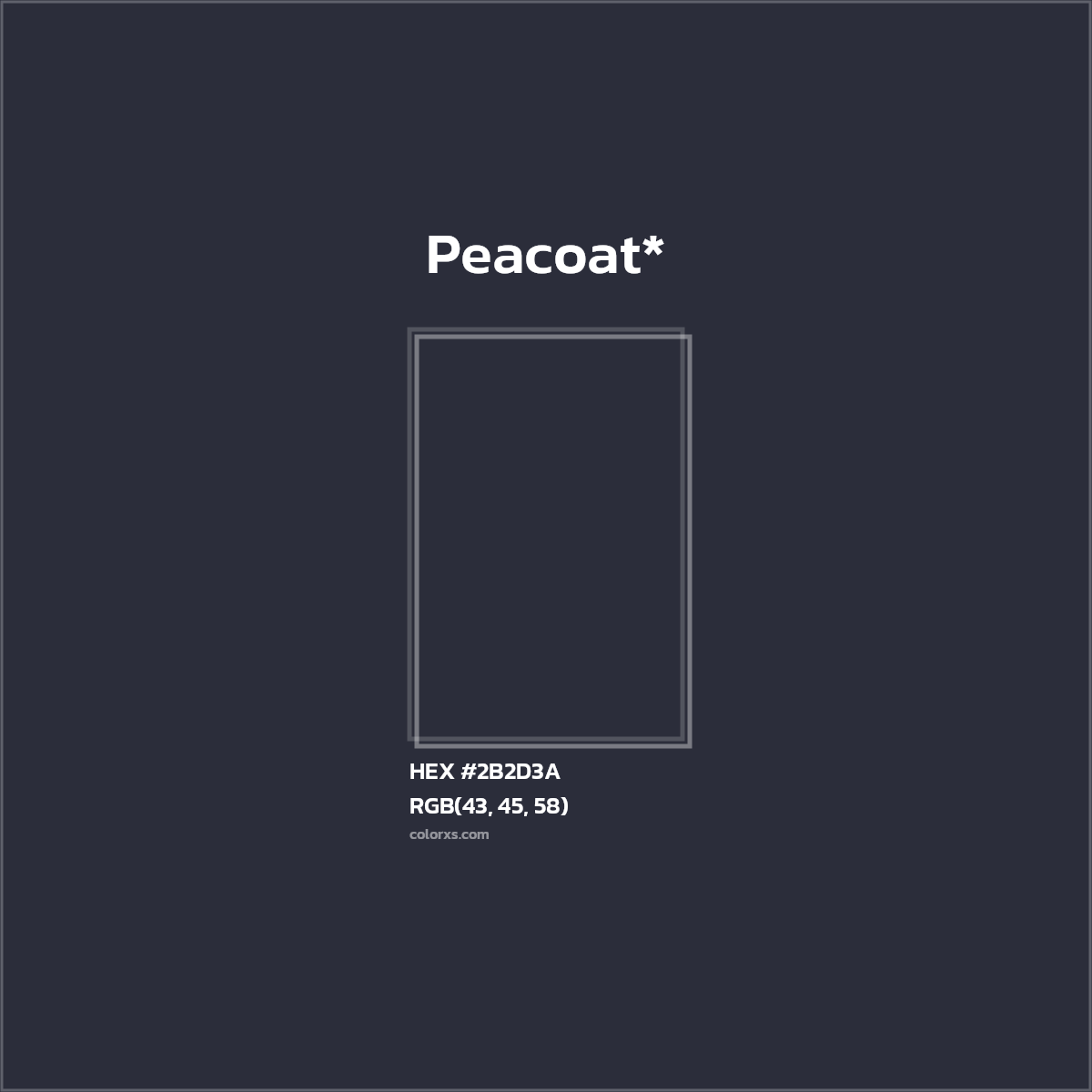 HEX #2B2D3A Color Name, Color Code, Palettes, Similar Paints, Images