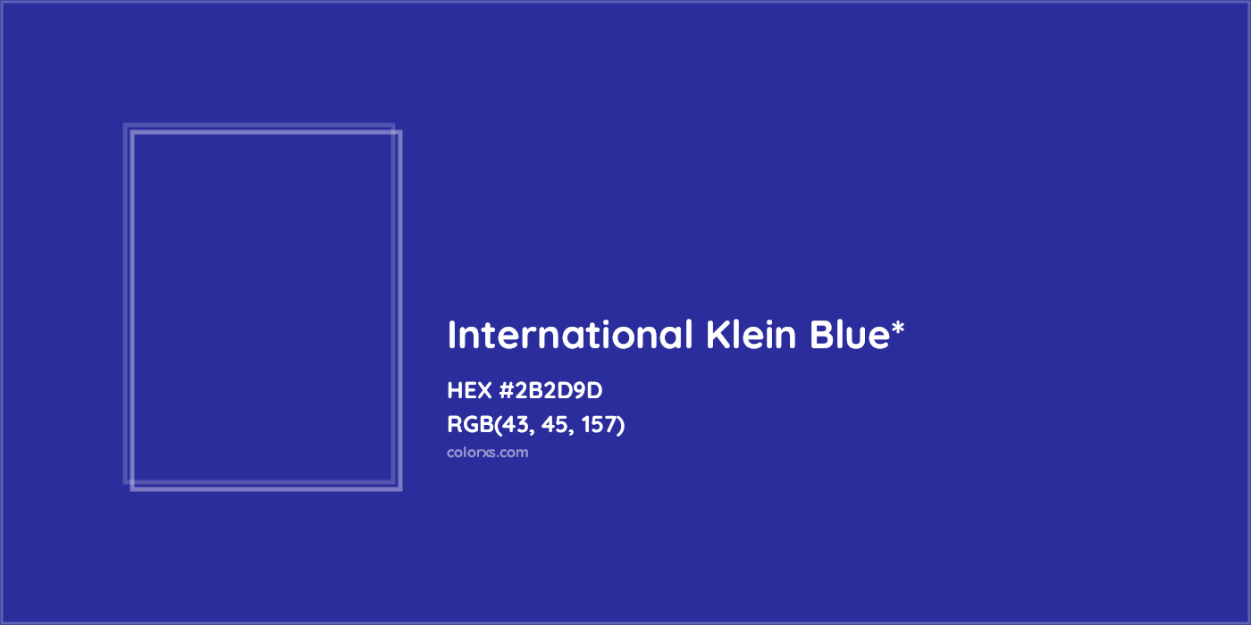 HEX #2B2D9D Color Name, Color Code, Palettes, Similar Paints, Images