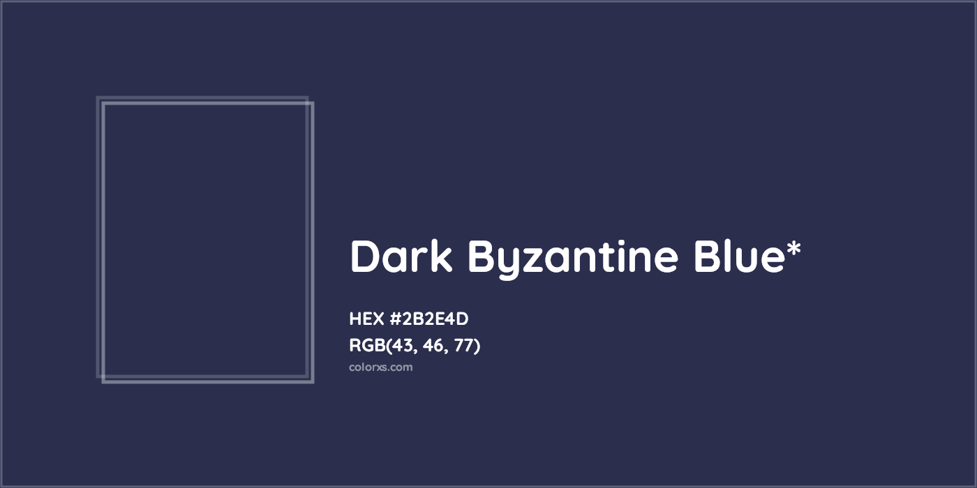 HEX #2B2E4D Color Name, Color Code, Palettes, Similar Paints, Images