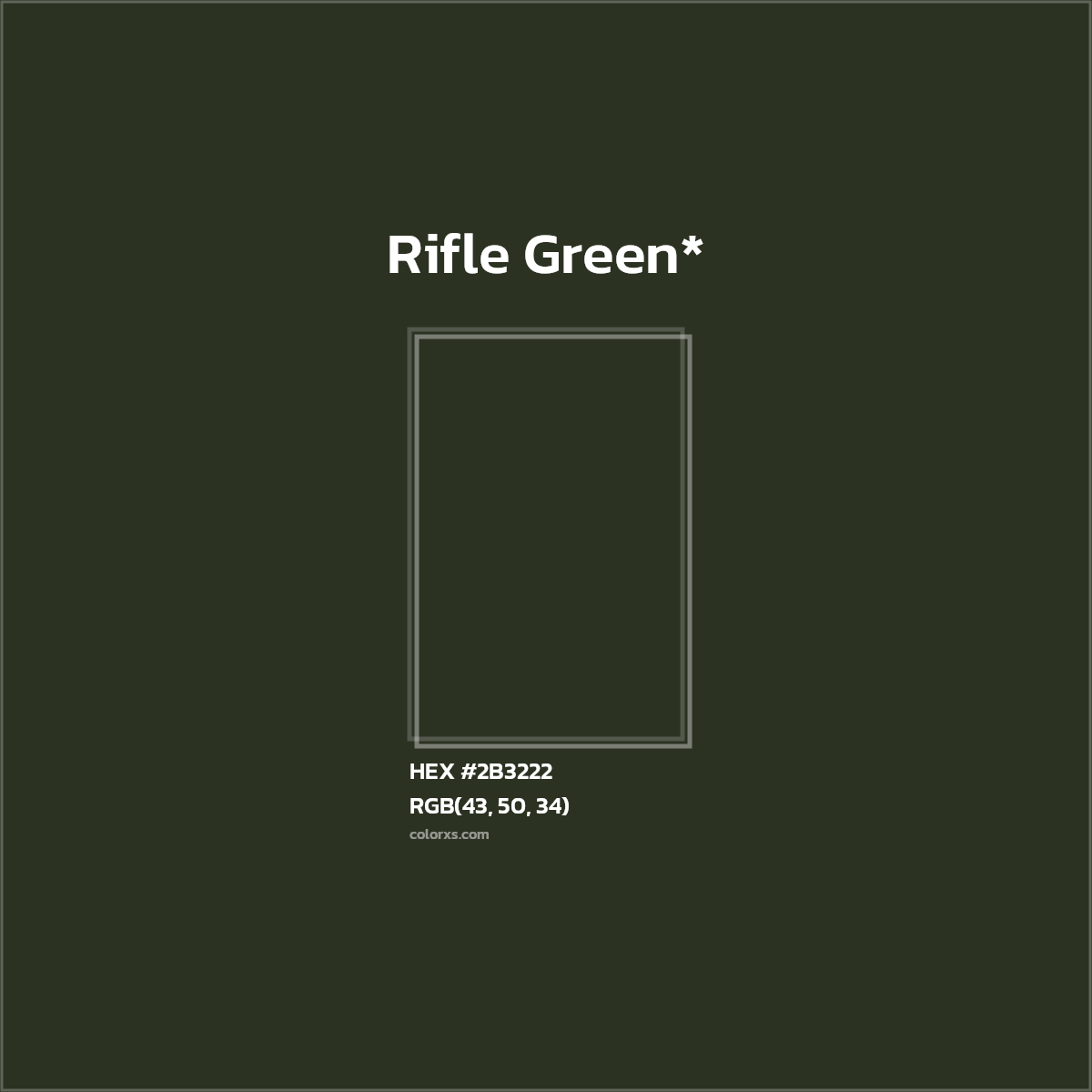 HEX #2B3222 Color Name, Color Code, Palettes, Similar Paints, Images