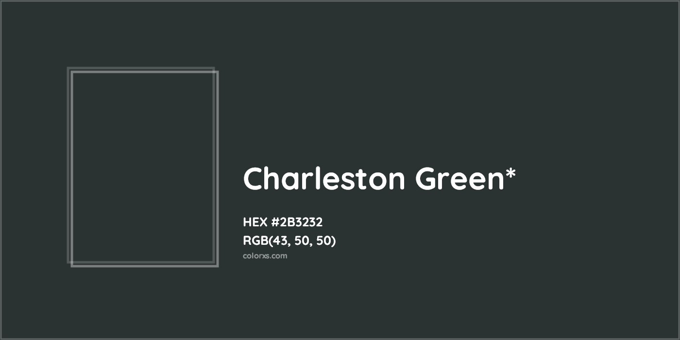 HEX #2B3232 Color Name, Color Code, Palettes, Similar Paints, Images
