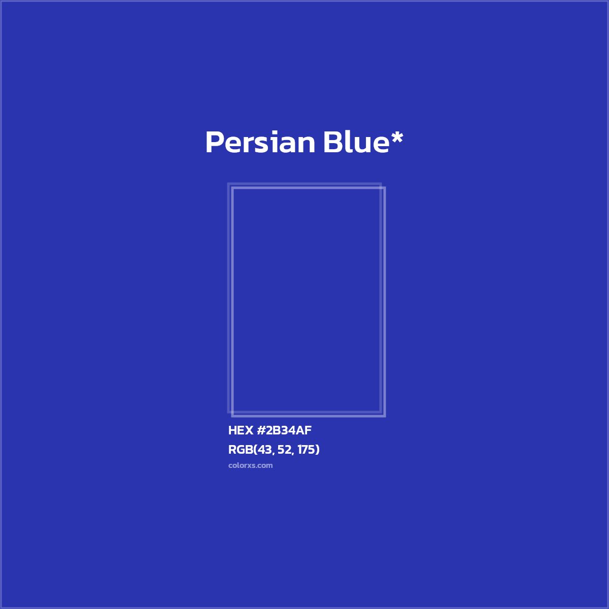 HEX #2B34AF Color Name, Color Code, Palettes, Similar Paints, Images