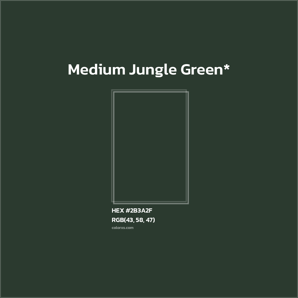 HEX #2B3A2F Color Name, Color Code, Palettes, Similar Paints, Images