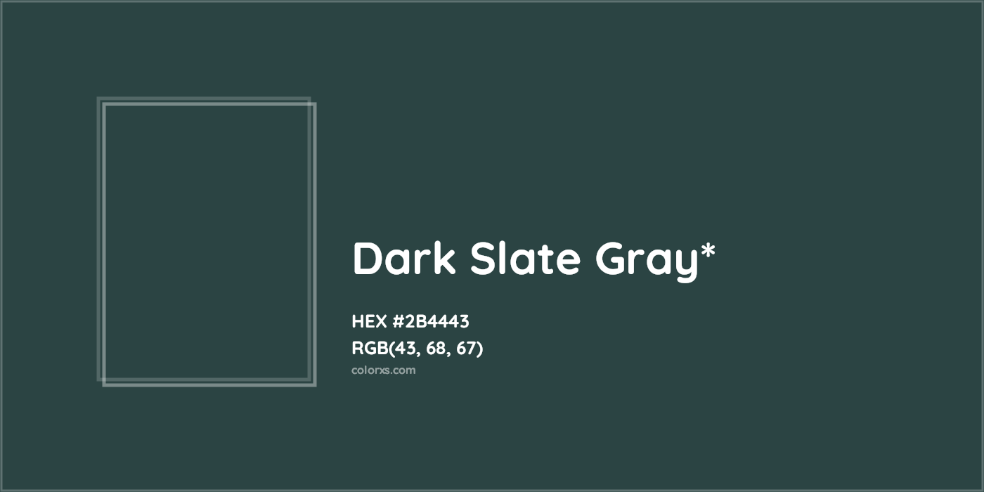 HEX #2B4443 Color Name, Color Code, Palettes, Similar Paints, Images