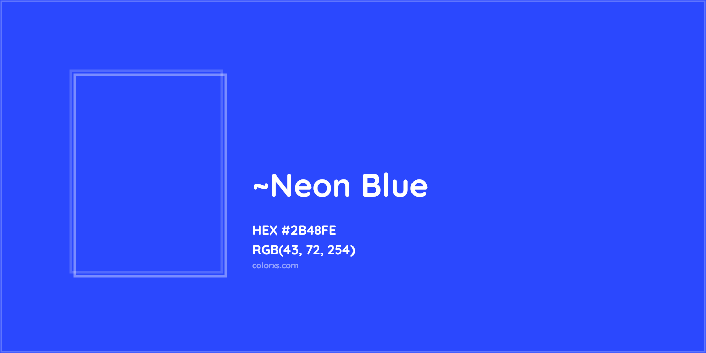 HEX #2B48FE Color Name, Color Code, Palettes, Similar Paints, Images