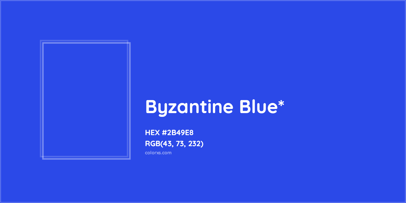 HEX #2B49E8 Color Name, Color Code, Palettes, Similar Paints, Images