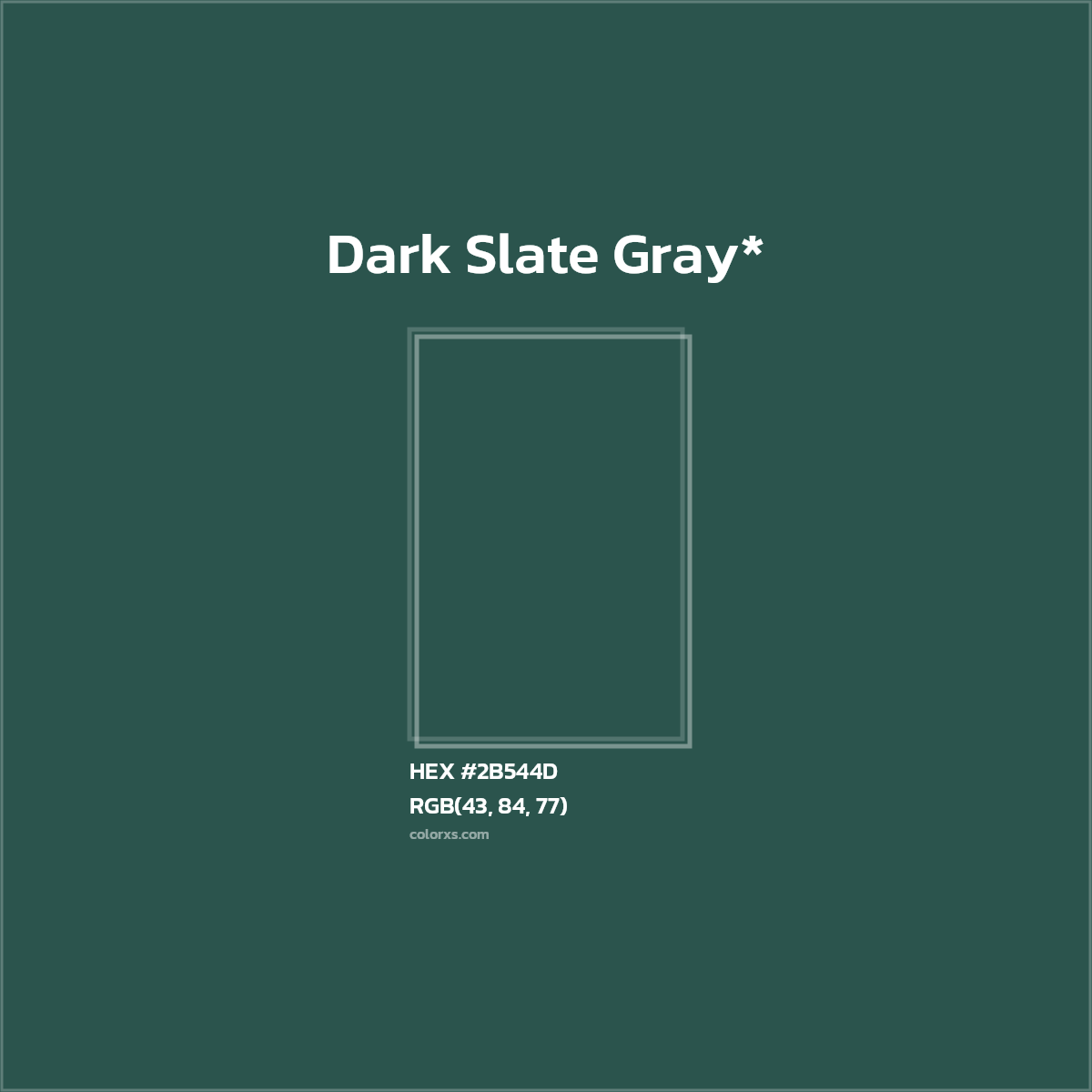 HEX #2B544D Color Name, Color Code, Palettes, Similar Paints, Images