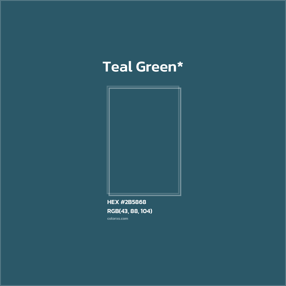 HEX #2B5868 Color Name, Color Code, Palettes, Similar Paints, Images