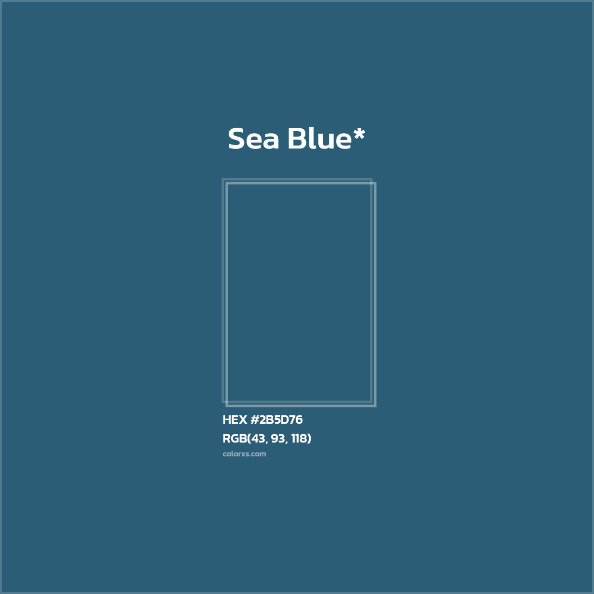 HEX #2B5D76 Color Name, Color Code, Palettes, Similar Paints, Images