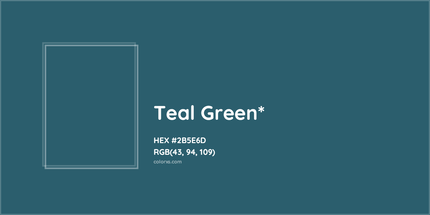 HEX #2B5E6D Color Name, Color Code, Palettes, Similar Paints, Images