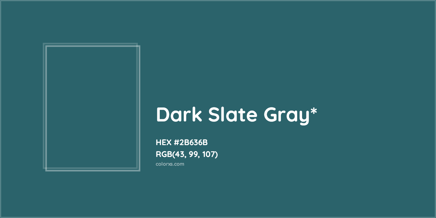 HEX #2B636B Color Name, Color Code, Palettes, Similar Paints, Images