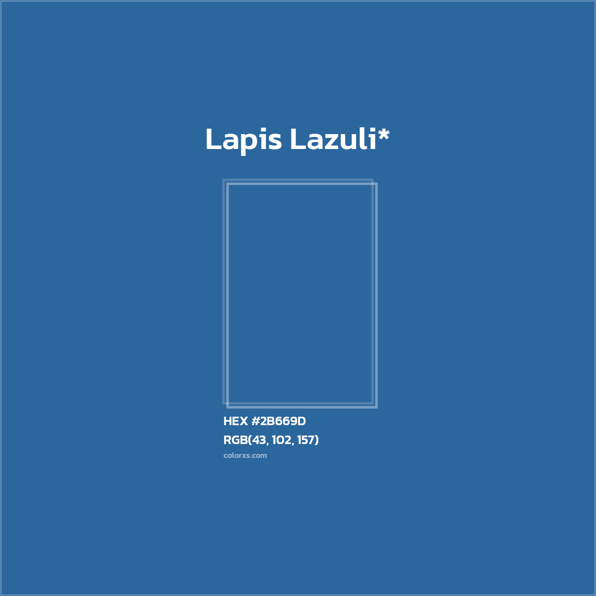 HEX #2B669D Color Name, Color Code, Palettes, Similar Paints, Images