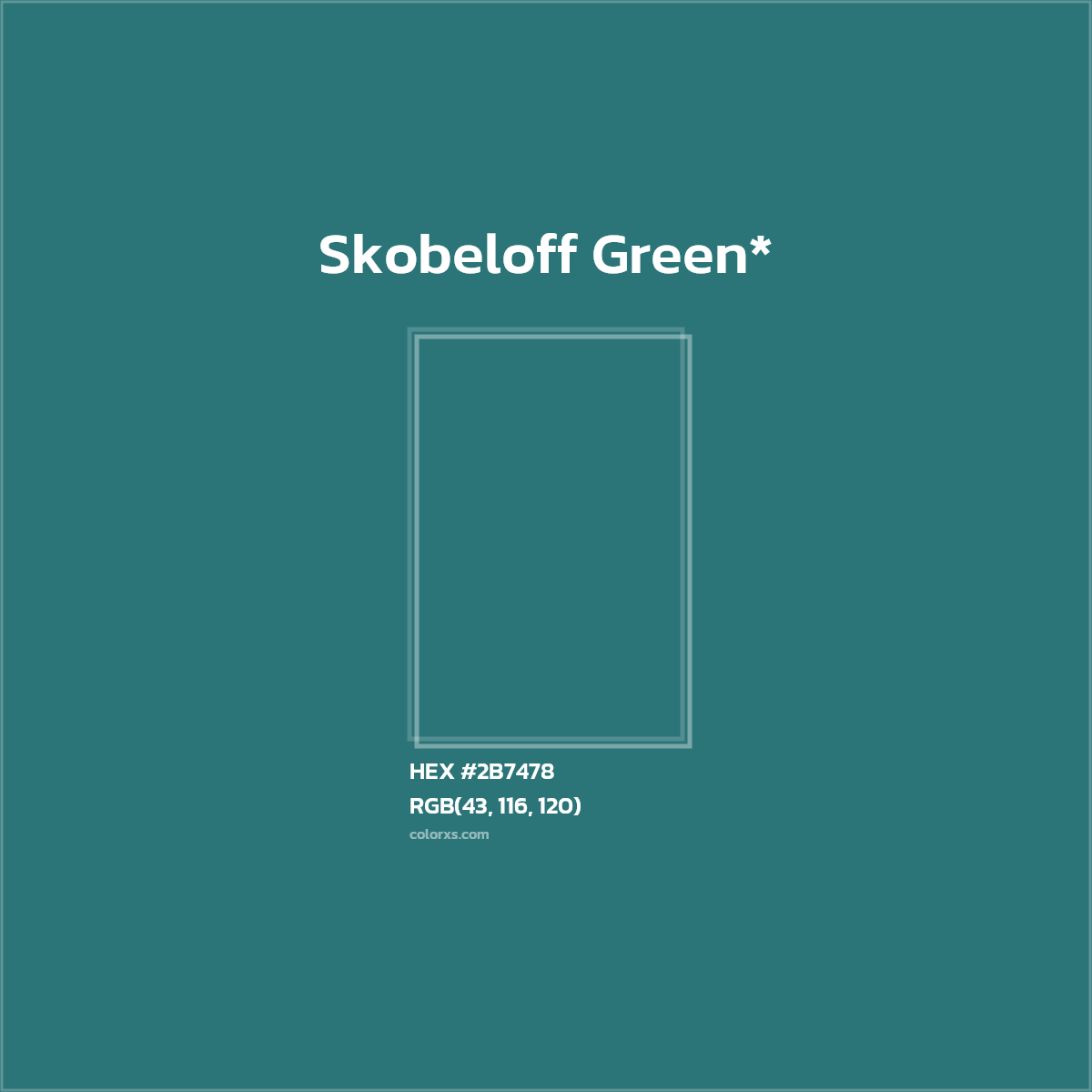 HEX #2B7478 Color Name, Color Code, Palettes, Similar Paints, Images