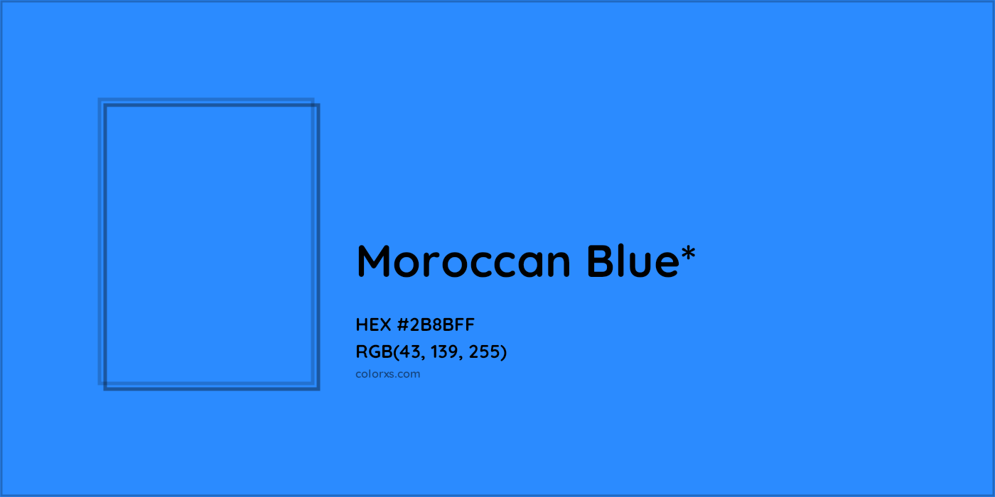 HEX #2B8BFF Color Name, Color Code, Palettes, Similar Paints, Images