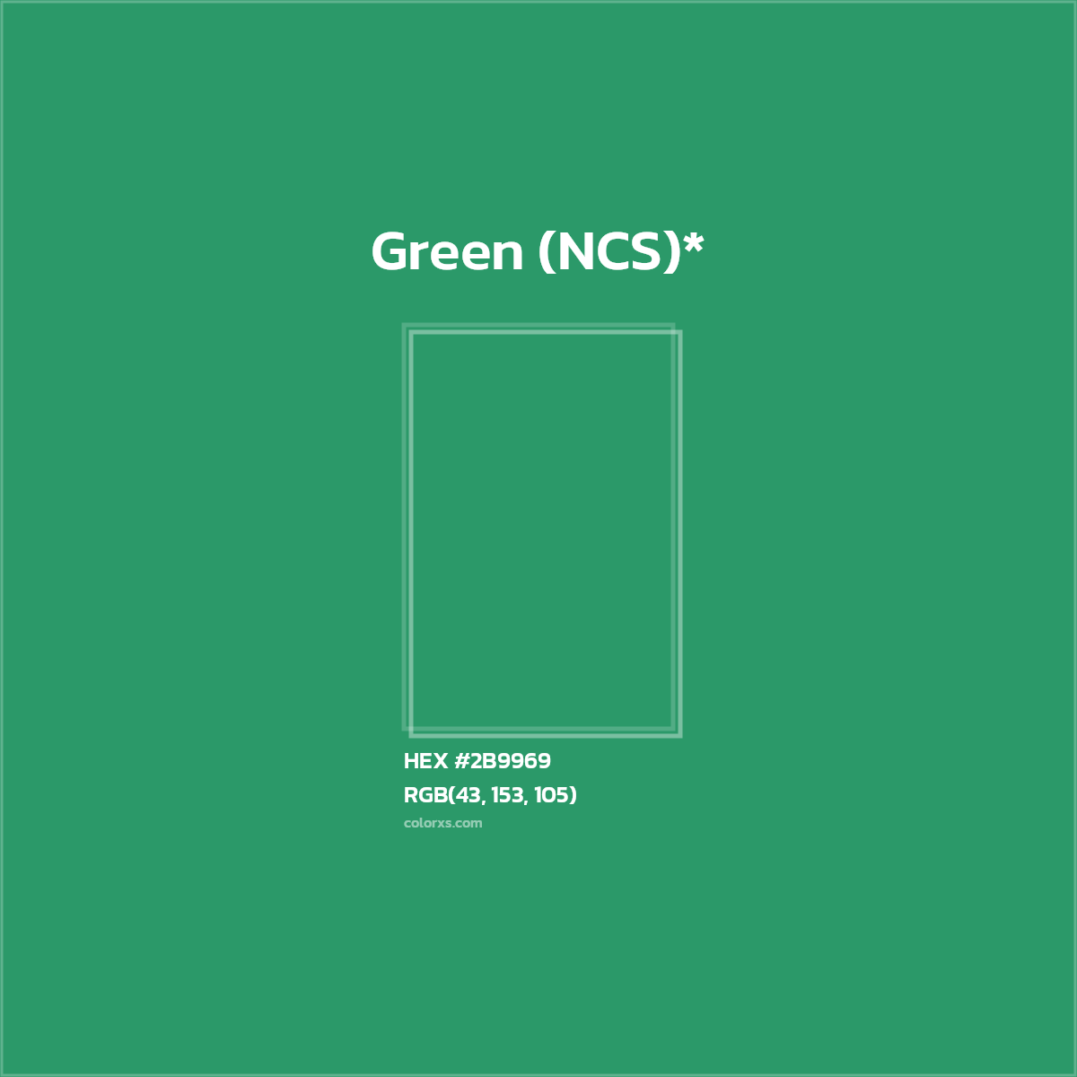 HEX #2B9969 Color Name, Color Code, Palettes, Similar Paints, Images