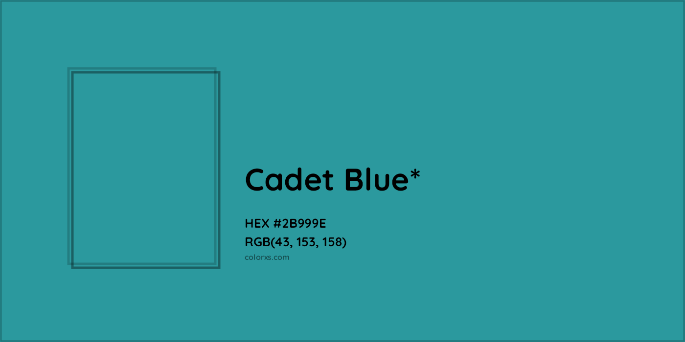 HEX #2B999E Color Name, Color Code, Palettes, Similar Paints, Images