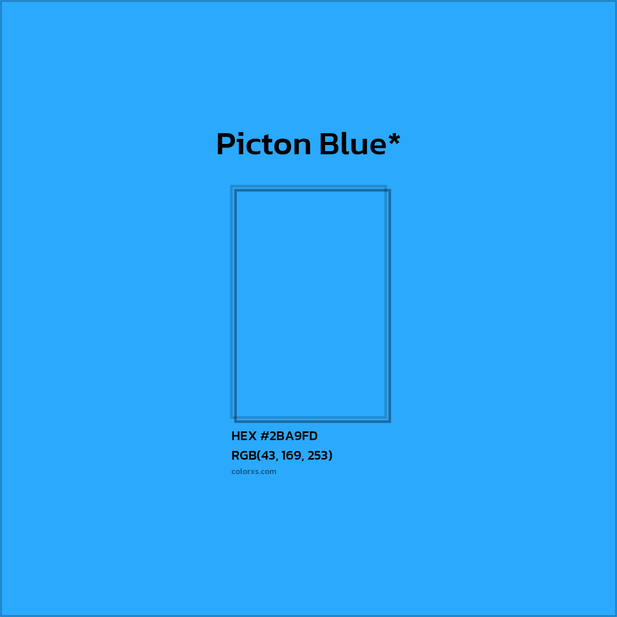HEX #2BA9FD Color Name, Color Code, Palettes, Similar Paints, Images