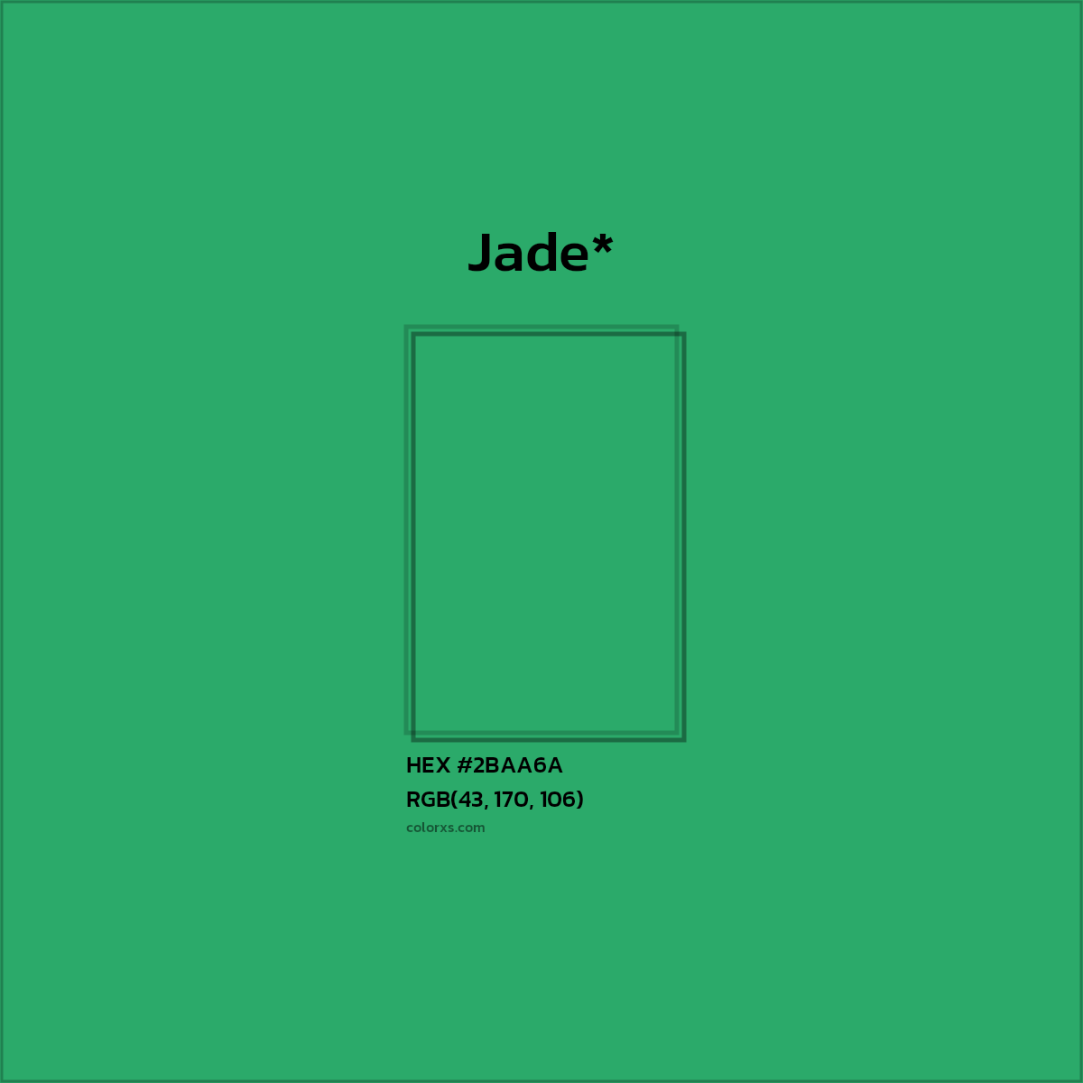 HEX #2BAA6A Color Name, Color Code, Palettes, Similar Paints, Images