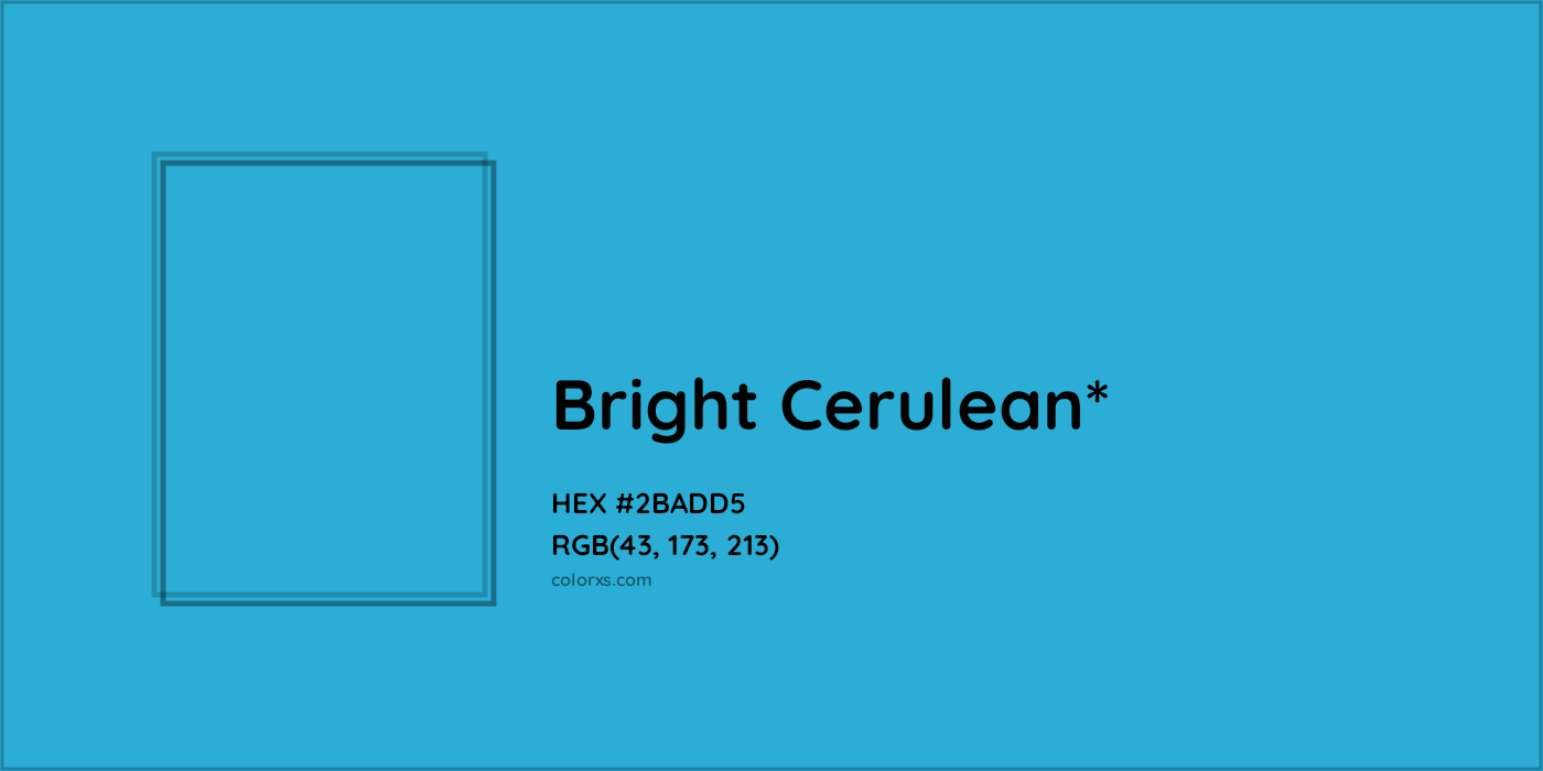 HEX #2BADD5 Color Name, Color Code, Palettes, Similar Paints, Images